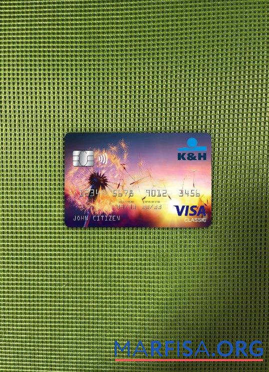 Realistic Hungary K&H visa classic card photolook front example